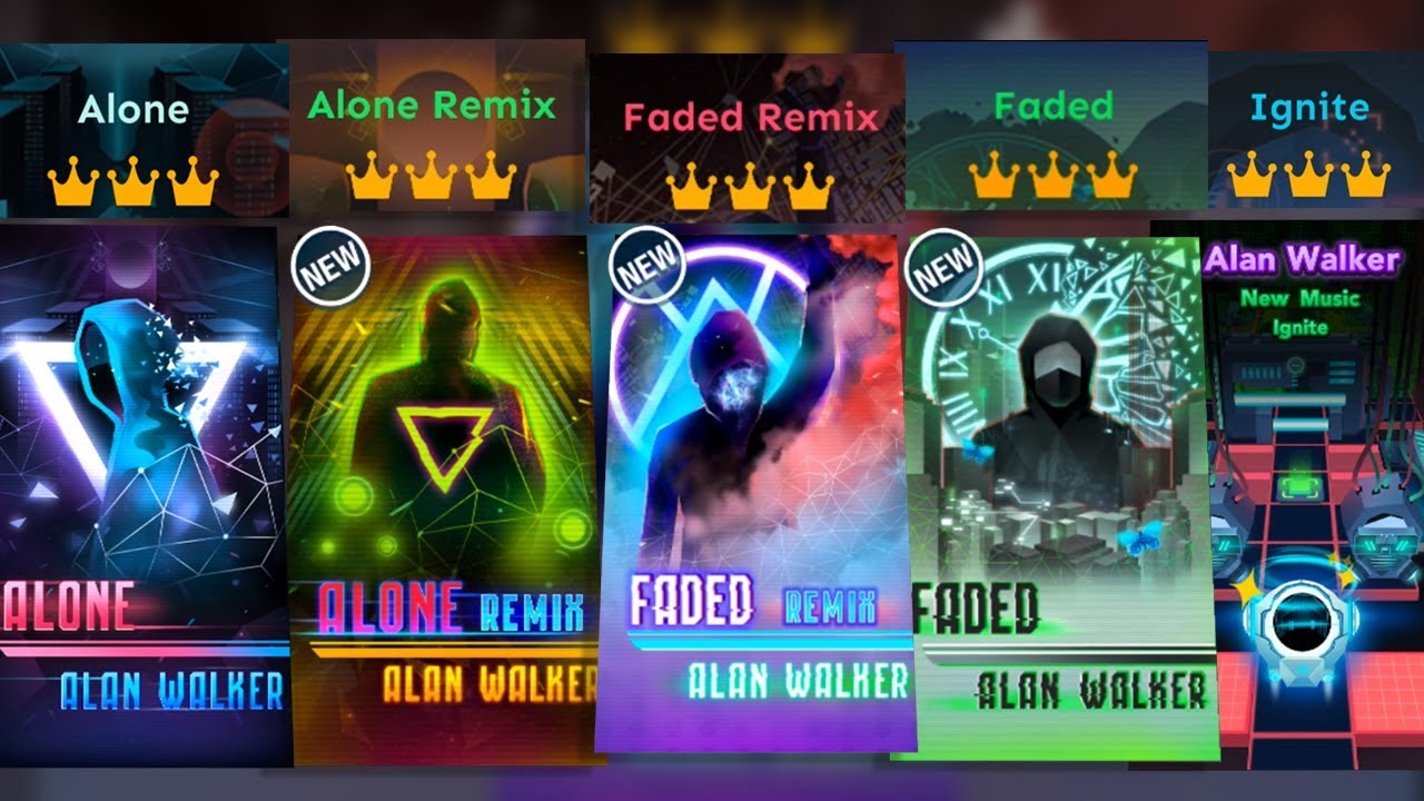 Rolling Sky All Alan Walker Levels Faded Alone Remixes Ignite - how to use every effect in one game roblox assassin youtube