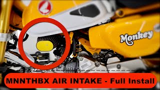 Honda Monkey Z125 MNNTHBX Air Intake Install & Review!