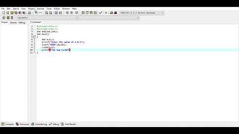 Sum of two Numbers using Function