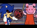 SONIC.EXE vs PIGGY! (Sonic The Hedgehog vs Piggy Roblox Cartoon Rap Battle) CARTOON RAP ATTACK!