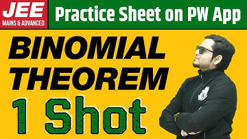 BINOMIAL THEOREM in 1 Shot | From Zero to Hero | JEE Main & Advanced