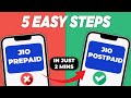 Jio prepaid to jio postpaid stepbystep guide no document needed hindi