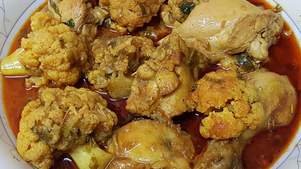 Chicken with cauliflower recipe, how to cook chicken with cauliflower recipe,