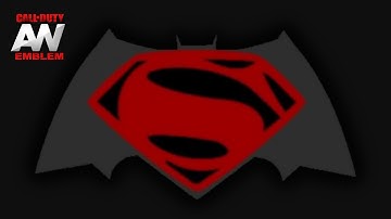 Advanced Warfare BATMAN V SUPERMAN Logo 2016  Emblem Tutorial By Screetch2009