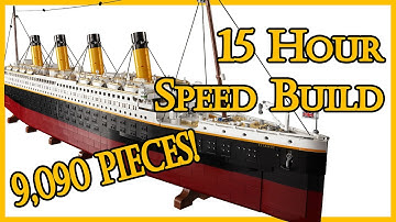 Building the Largest LEGO Set Ever in 10 Minutes! | Titanic Speed Build Time-lapse