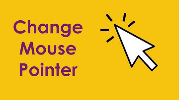 How to change mouse pointer in windows 7