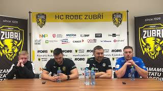 Tisková konference: HC ROBE zubří - SKKP Handball Brno (2. utkání o 5. - 8. místo)