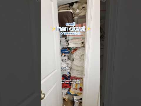 Small linen closet organizers are linked in my Amazon Storefront (in my bio) under “Linen Closet”