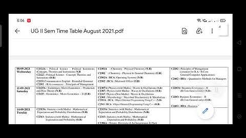 ap Rayalaseema university Degree 2 nd semester exam time table // UG II Sem Time Table August 2021