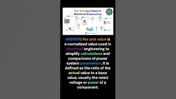 What is Per Unit value in Electrical Engineering? #perunit #value #electricalengineering #interview