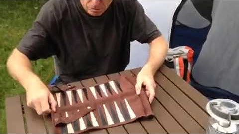 Roll-up Travel Game Backgammon by Sondergut (Mocha)