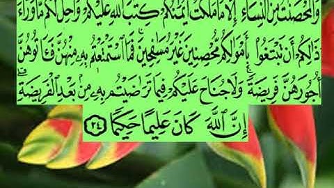سورة النساء اية ٢٤ جمال القرش