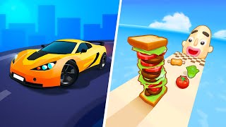 Satisfying Mobile Games ... Sandwich Run, Sandwich Runner, Tall Man Run, Juice Run, Race Master 3D