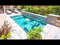 Small Spaces including a Backyard California Lifestyle - Swan Pools Custom Swimming Pool Designs