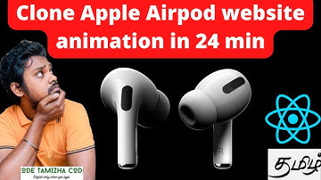 Apple AirPods website clone in React | Tamil | Scrolling animation