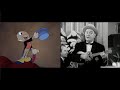 Cliff edwards  jiminy cricket voice  side by side comparison