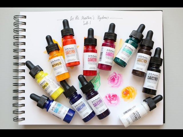 Dr. Ph. Martin's Radiant -vs- Hydrus LIQUID Watercolors 