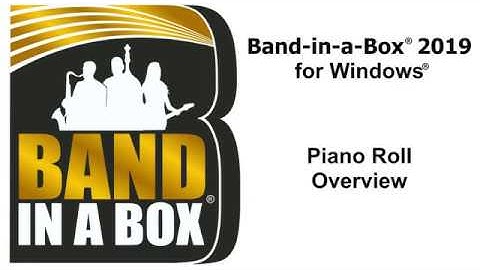 Band-in-a-Box® for Windows: Piano Roll Overview
