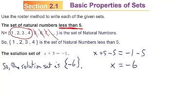 MATH 110: 2.1 Basic Properties of Sets