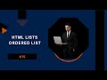 Learn HTML5 in Arabic 2025 | (#15 HTML Lists – Part 1: Ordered List "ol" & List Items "li")