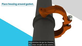 Gruvlok FP7000 Lightweight Coupling Installation - Spanish subtitled version