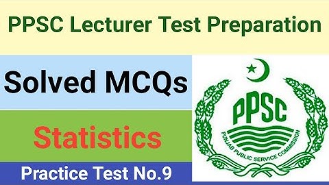 Solved MCQs Statistics Practice Test No.9