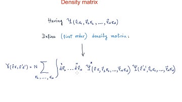 Density matrix