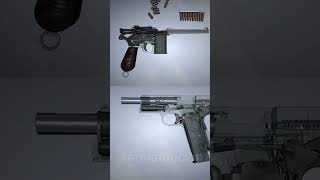 Two Legendary Pistols… Only One Dominates | 1911A1 vs C96 🔥 #gunhistory
