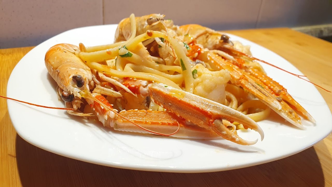 Espaguetis en Salsa de Rape y Cigalas - ✅ Pasta con Rape - Un plato digno de un restaurante italiano