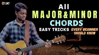 Major And Minor Easy First Basic Chords Beginner Guitar Lesson