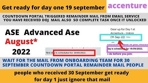 countdown portal remainder mail for 19 september & 30 september || which one to follow &upload doc