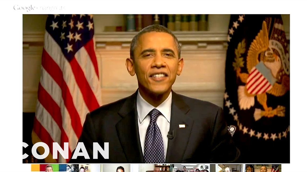 Obama s Google Hangout Surprise Guest CONAN On TBS YouTube