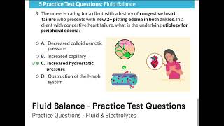 Fluid balance practice test