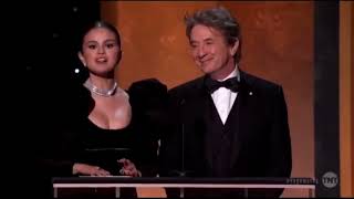 Selena Gomez and Martin short onstage at the 28th Annual Screen Actors Guild Awards #sagawards