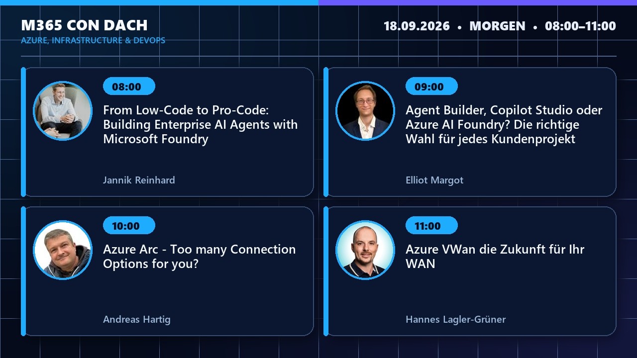 Azure, Infrastructure & DevOps (Vormittag) | #m365Con