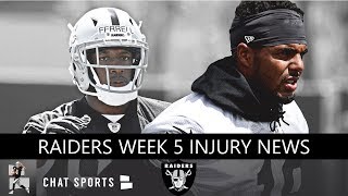 Raiders injury report has been filled with big names all season long
and heading into oakland’s week 5 matchup vs. the bears nothing
changed. plenty of r...
