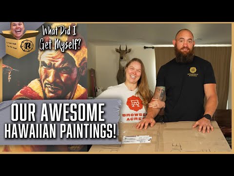 Ronda and Travis Open Historical Hawaiian Paintings! | What Did I Get Myself?