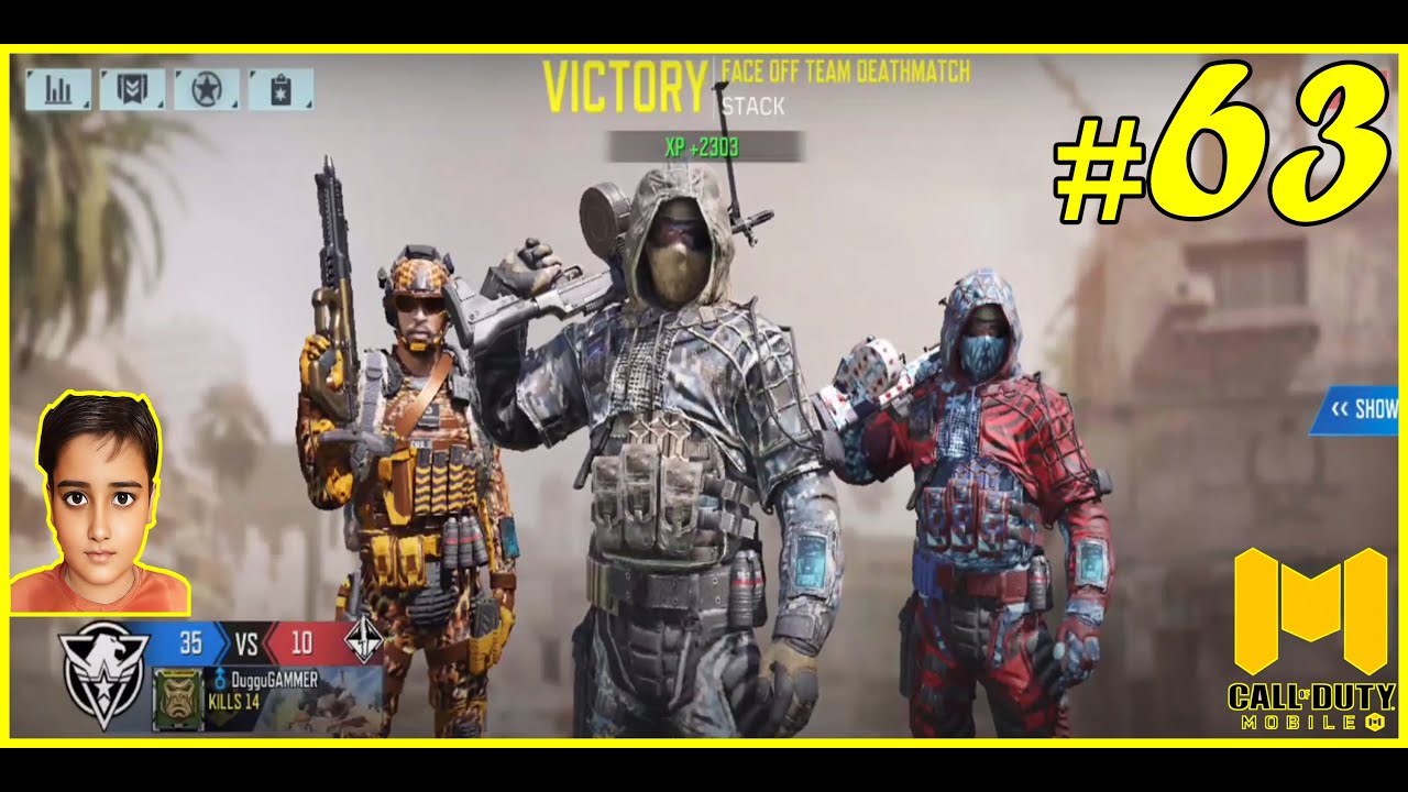 COD #63|FACE OFF TEAM DEATHMATCH|14 KILL|DUGGU GAMMER...|
