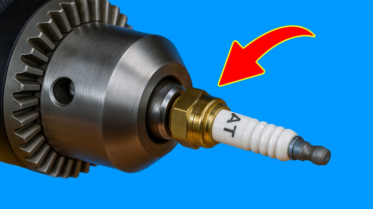 Not everyone knows this secret! Just insert a Spark Plug in a Drill and