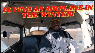 Flying a Cessna 172 in the winter! - #privatepilot