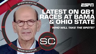Paul Finebaum gives the latest on the QB1 races at Alabama and Ohio State | SportsCenter