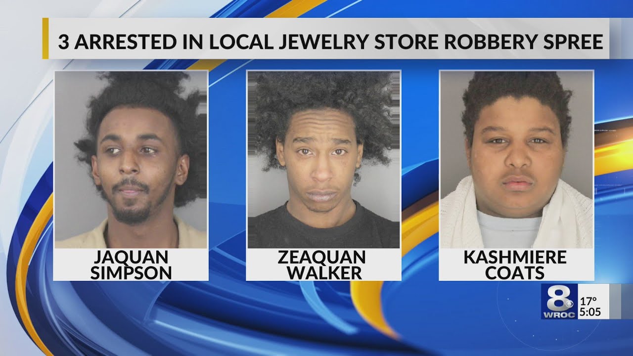 3 arrested in local jewelry store robbery spree - YouTube