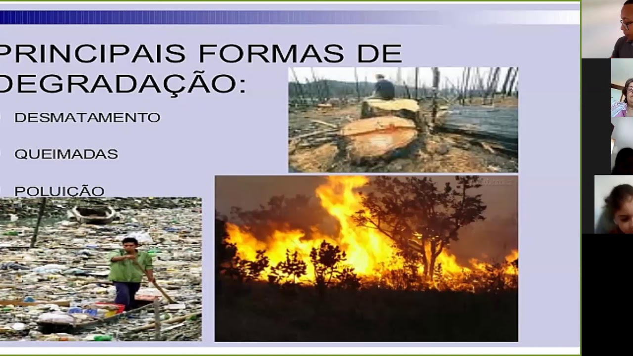 Aula de Geografia - 4º ano - Degradação e Conservação do meio ambiente ...