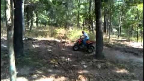 Polaris Predator 500 four wheeling wood ride