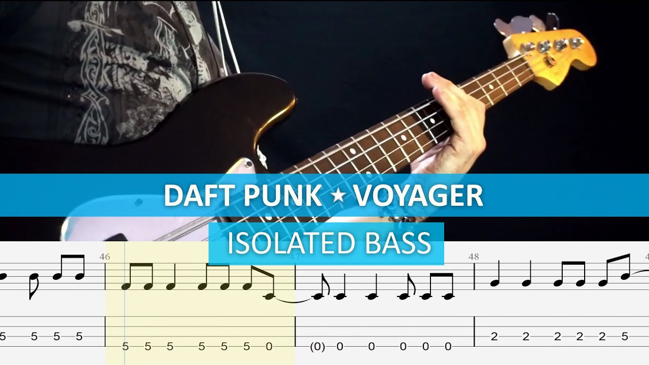 daft punk voyager bass tabs