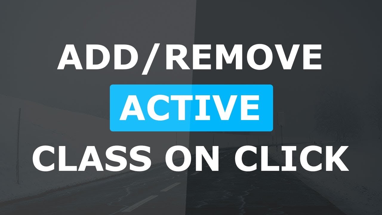 Add Remove Active Class On Click - Html Css And Javascript