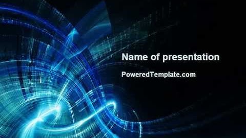 Abstract Blue Halo PowerPoint Template by PoweredTemplate.com