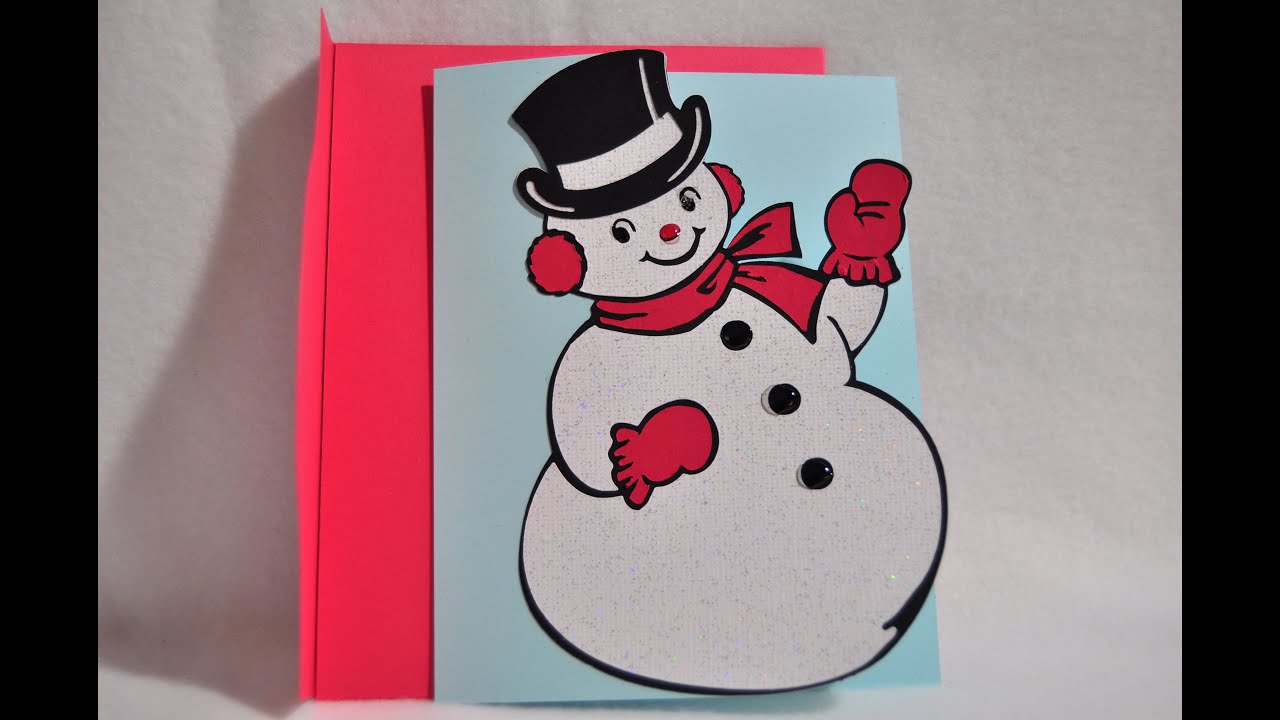 Cricut Card Making Ideas Youtube Part - 20: Fast U0026 Easy - Snowman Christmas Card - Cricut Explore - YouTube