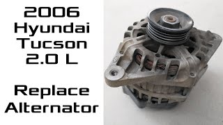 Replace Alternator - 2006 Hyundai Tucson 2.0L