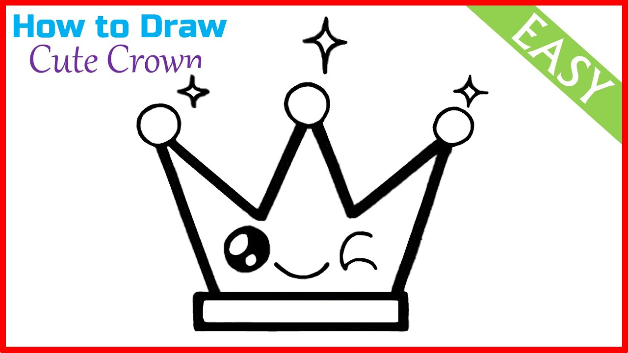 How to Draw a Crown Step by Step  Queen Crown Drawing Easy 